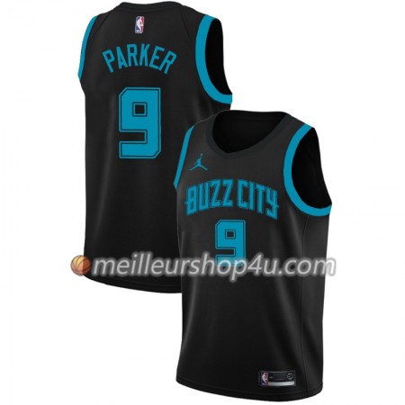 Maillot Basket Homme Charlotte Hornets Tony Parker 9 2018-19 Jordan Brand City Edition Noir Swingman